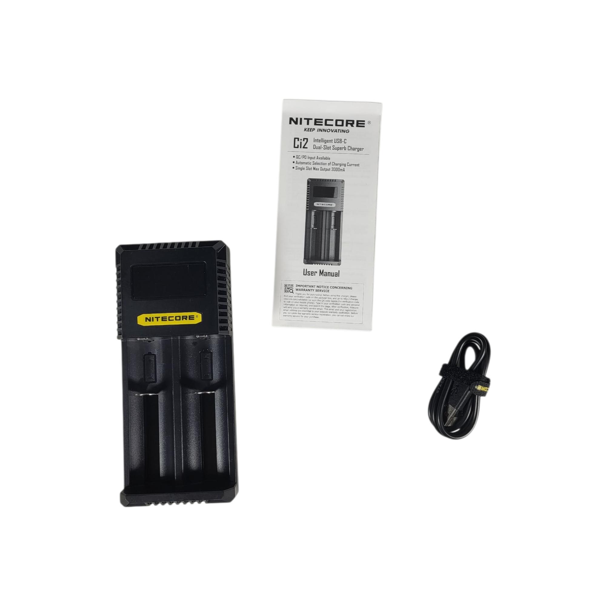 NITECORE Charger Baterai 2 Slot AA 16650 Ni-MH Li-Ion Fast Charging - Ci2 Gambar produk NITECORE Charger Baterai 2 Slot AA 16650 Ni-MH Li-Ion Fast Charging - Ci2 - 8