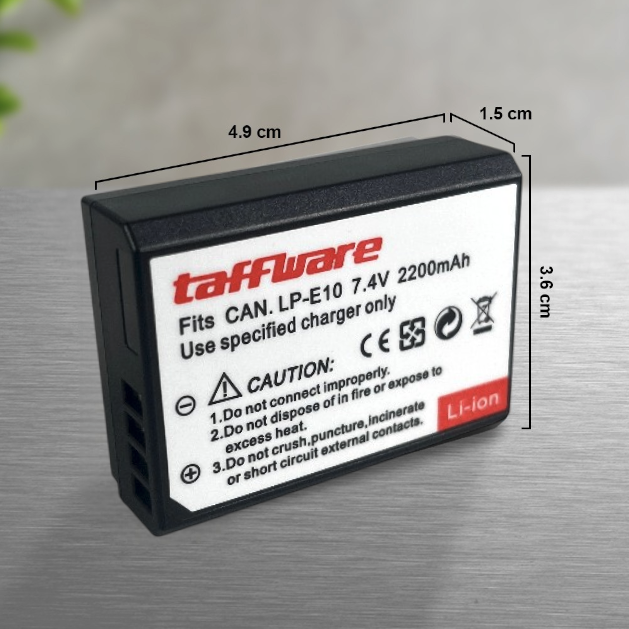 Taffware Baterai Kamera DSLR Canon LP-E10 2200mAh Gambar produk Taffware Baterai Kamera DSLR Canon LP-E10 2200mAh - 5