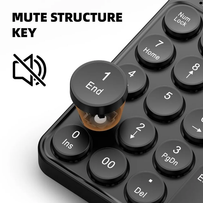 Taffware Keyboard Numeric Numpad Mini 2.4GHz Silent 19 Keys Wired - Q9 Gambar produk Taffware Keyboard Numeric Numpad Mini 2.4GHz Silent 19 Keys Wired - Q9 - 6