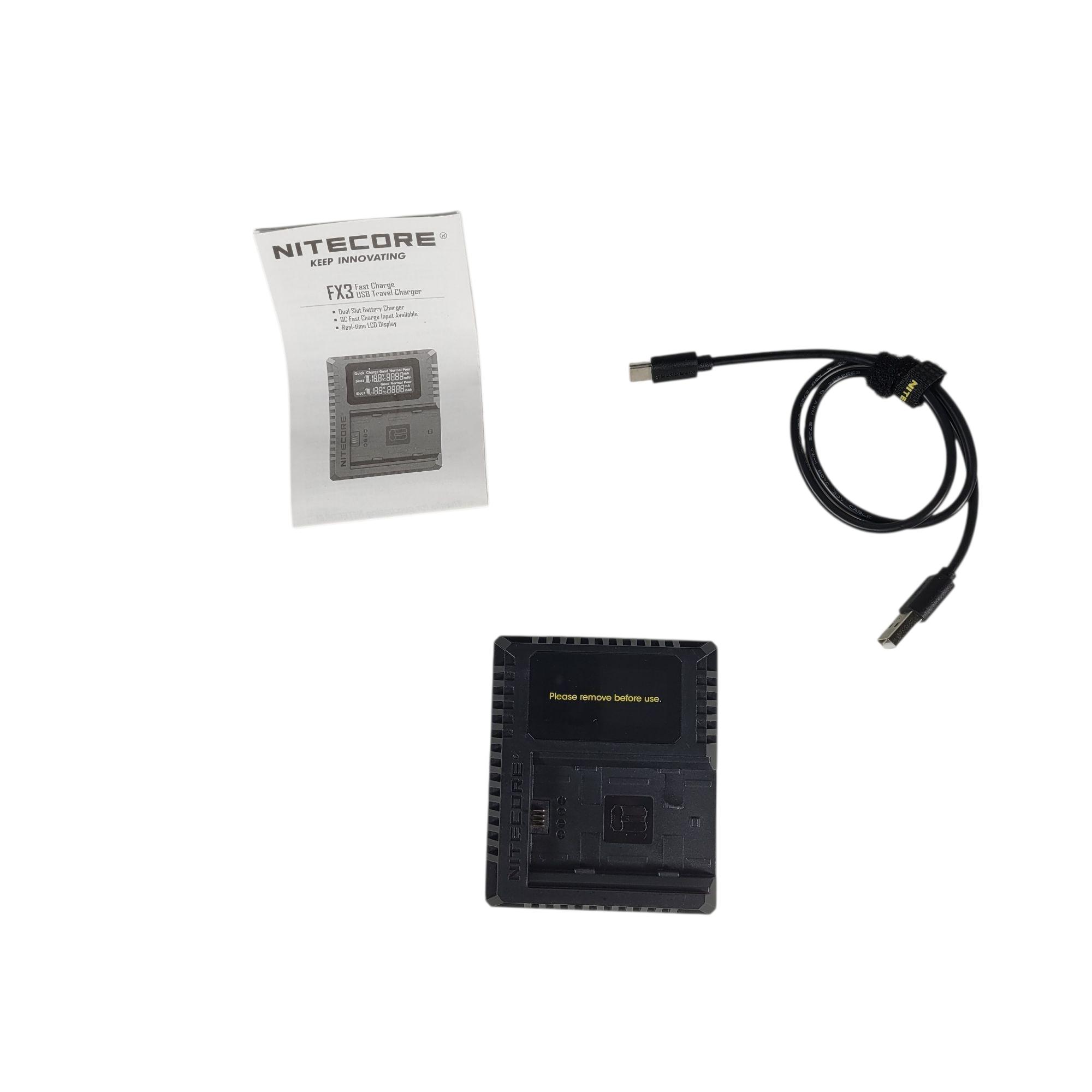 NITECORE Charger Baterai 2 Slot Fujifilm NP-W235 QC Digital Display - FX3 Gambar produk NITECORE Charger Baterai 2 Slot Fujifilm NP-W235 QC Digital Display - FX3 - 8