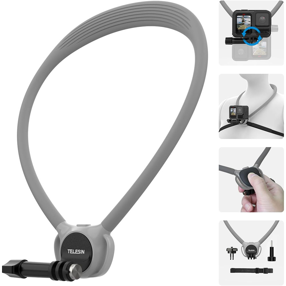 TELESIN Neck Mount Action Camera Holder Bracket Kalung Leher SE - S2-HNB-09 Gambar produk TELESIN Neck Mount Action Camera Holder Bracket Kalung Leher SE - S2-HNB-09 - Kemasan