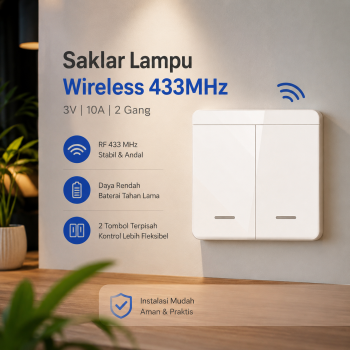 GGBEE Saklar Lampu Wireless Smart Switch 433MHz 3V 10A - GG-43