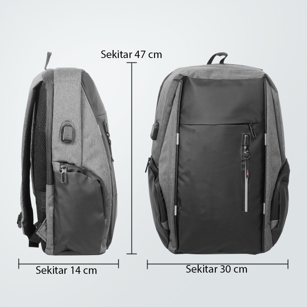 CEAVNI Tas Ransel Laptop Backpack 15.6 Inch with USB Charger Port - KC32 Gambar produk CEAVNI Tas Ransel Laptop Backpack 15.6 Inch with USB Charger Port - KC32 - 8