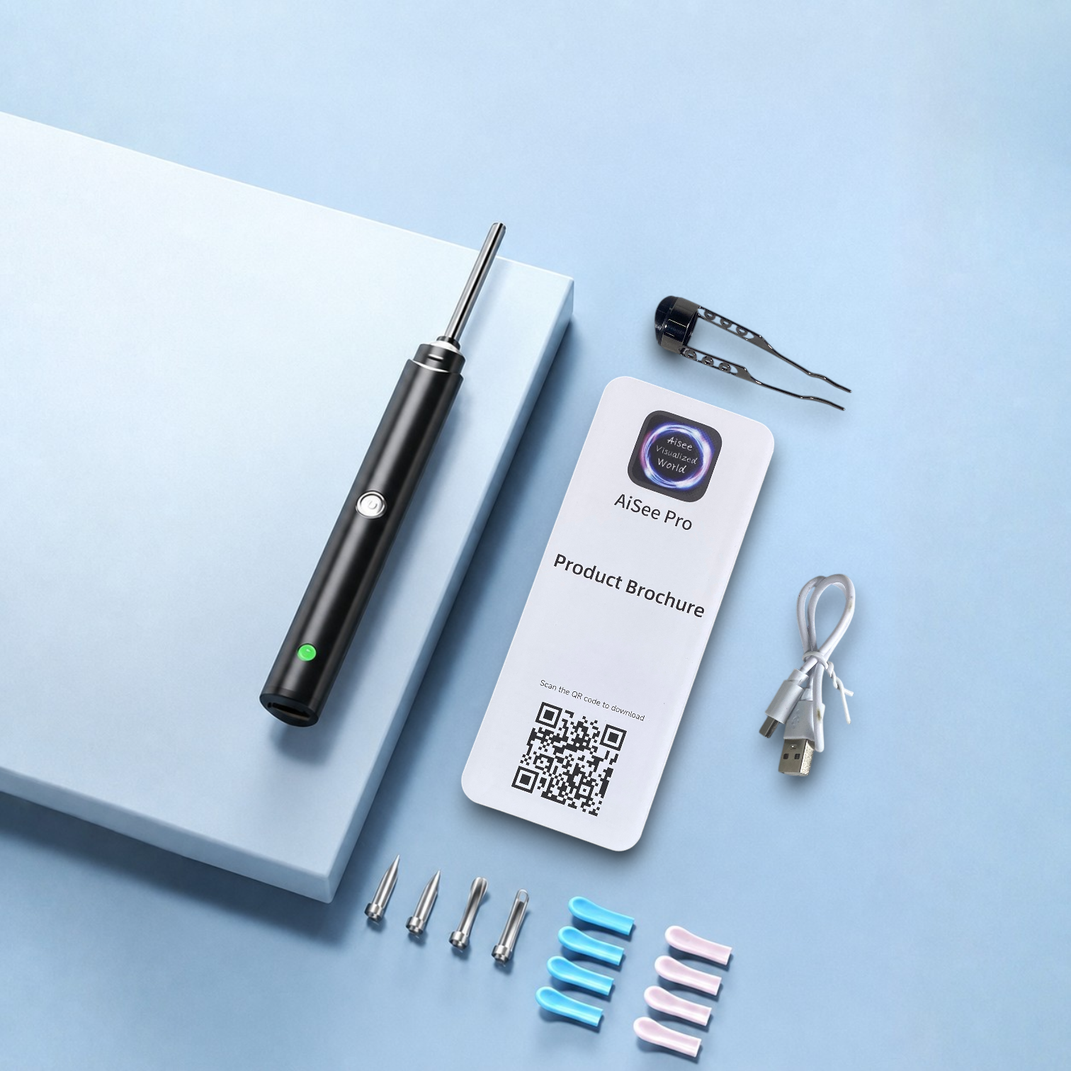 SEEDOR Kamera Pembersih Telinga Korek Kuping Otoskop Endoscope HD WiFi - C7 Pro Gambar produk SEEDOR Kamera Pembersih Telinga Korek Kuping Otoskop Endoscope HD WiFi - C7 Pro - 8