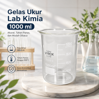 VYROX LITE Gelas Ukur Lab Kimia Multifungsi Borosilicate Glass - BG17