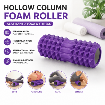 VKTECH Roller Alat bantu Yoga Hollow Column Foam Gym Massage Exercise - D334