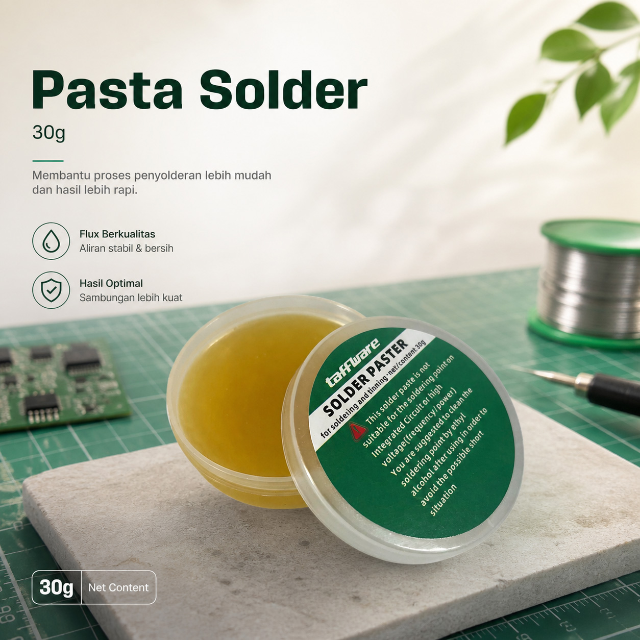 Taffware Pasta Solder Welding Rosin Lead Free Protection 30g - YF-HB-100 Gambar produk Taffware Pasta Solder Welding Rosin Lead Free Protection 30g - YF-HB-100 - Utama