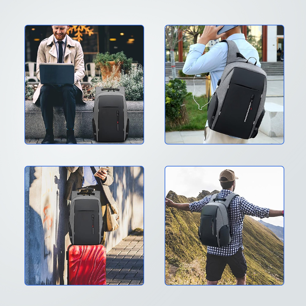 CEAVNI Tas Ransel Laptop Backpack 15.6 Inch with USB Charger Port - KC32 Gambar produk CEAVNI Tas Ransel Laptop Backpack 15.6 Inch with USB Charger Port - KC32 - 6