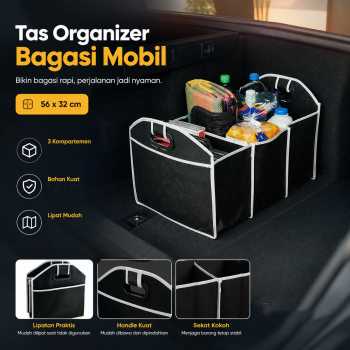 Cipop Tas Organizer Bagasi Mobil Foldable Storage Container 56x32cm - CP10