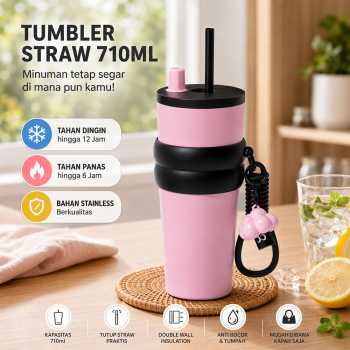One Two Cups Botol Minum Tumbler Air Panas Dingin with Straw 710ml - YS-9000