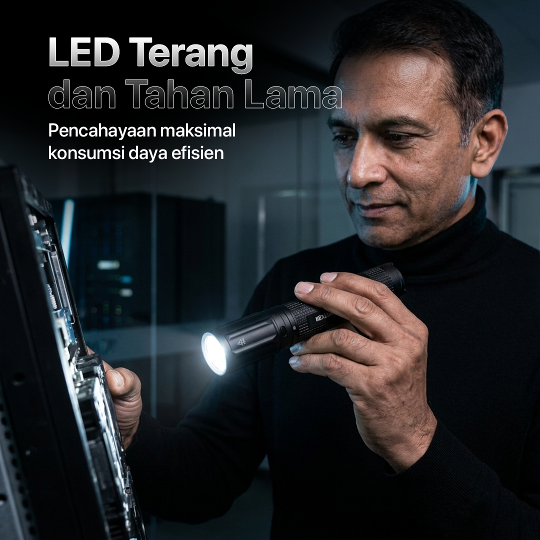 Gambar produk NEXTORCH Lampu Senter LED Mini Bright Tactical USB Type C 3700 Lumens - E52D - 1