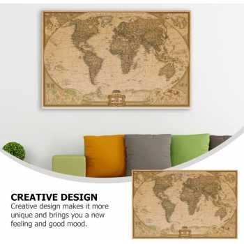 Gambar produk Poster Peta Dunia Large Vintage World Map 103x69cm - N401 - 4