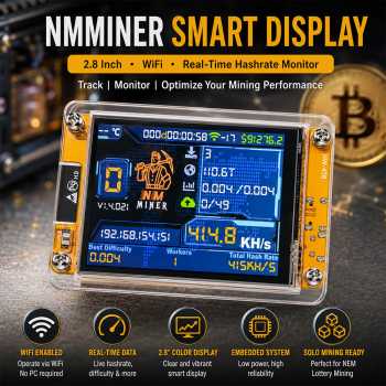 XUMI Bitcoin Solo Miner Smart Display Development Board Hashrate - ESP32
