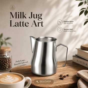 One Two Cups Milk Jug Pitcher Susu Latte Art Espresso Stainless Steel - AA050