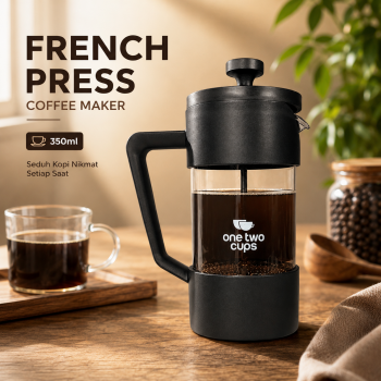 One Two Cups French Press Coffee Maker Pot Plunger Stainless Steel 304 - CP02