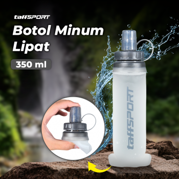 TaffSPORT Botol Minum Lipat Soft Flask Foldable Water Bottle TPU 350ml - TF-60