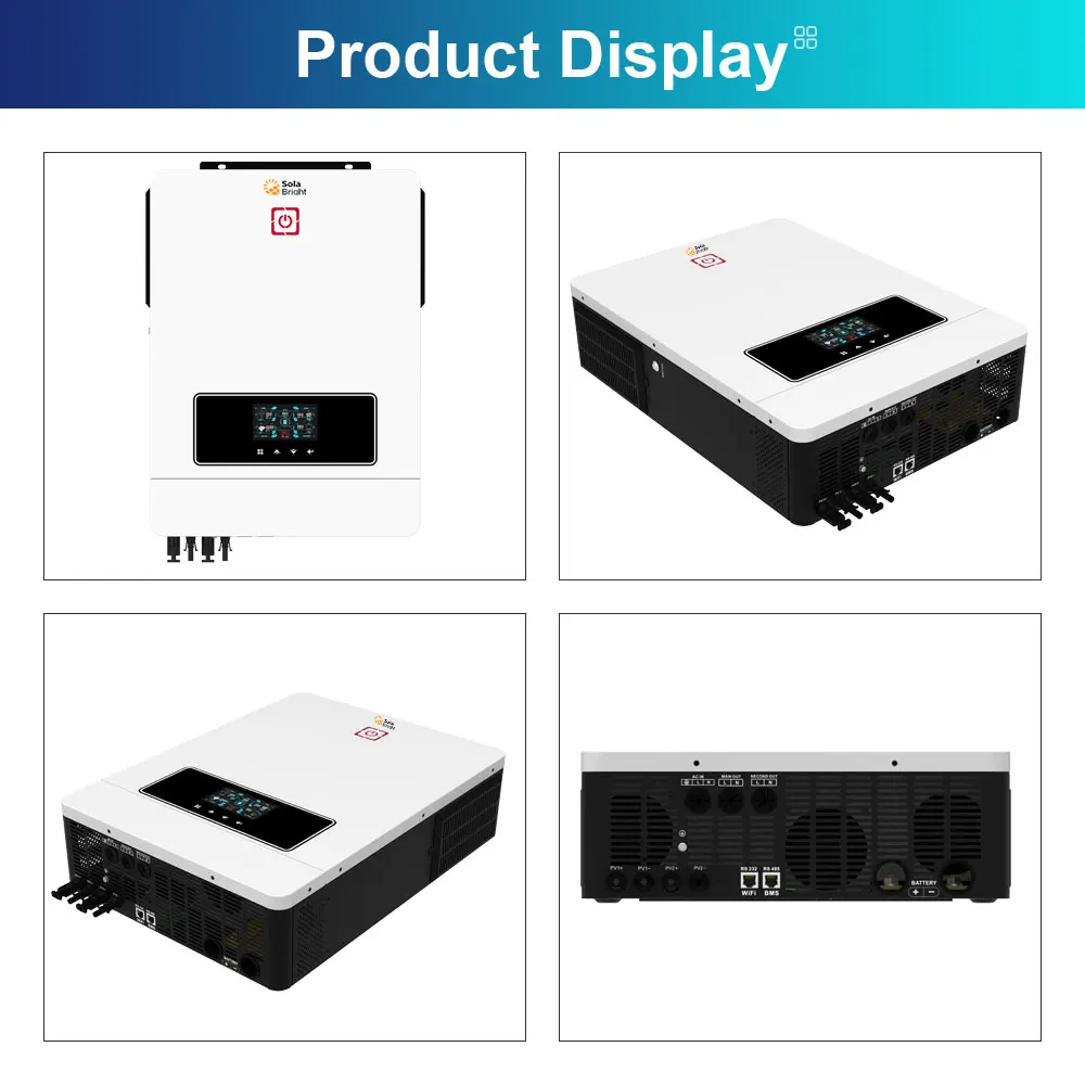 SolaBright Inverter Solar Controller Hybrid DC 48V to AC 230V 8.2KW - XS906 Gambar produk SolaBright Inverter Solar Controller Hybrid DC 48V to AC 230V 8.2KW - XS906 - 5