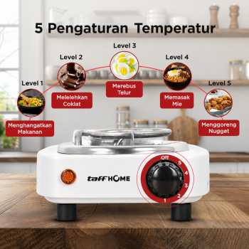 Gambar produk TaffHOME Kompor Listrik 1 Tungku Mini Portable Coil Hot Plate 500W - WY-03B - 4