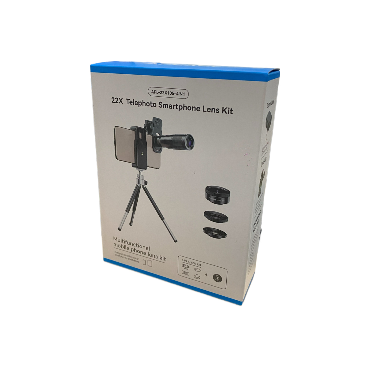 APEXEL 4in1 Lensa Smartphone Telephoto Wide Macro Fisheye - APL-22X105-4IN1 Gambar produk APEXEL 4in1 Lensa Smartphone Telephoto Wide Macro Fisheye - APL-22X105-4IN1 - Kemasan