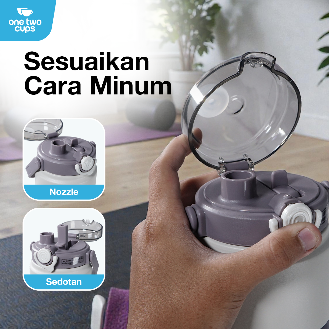 One Two Cups Botol Minum Tumbler Air Panas Dingin Double Spout 1.2L - SP-602 Gambar produk One Two Cups Botol Minum Tumbler Air Panas Dingin Double Spout 1.2L - SP-602 - 4