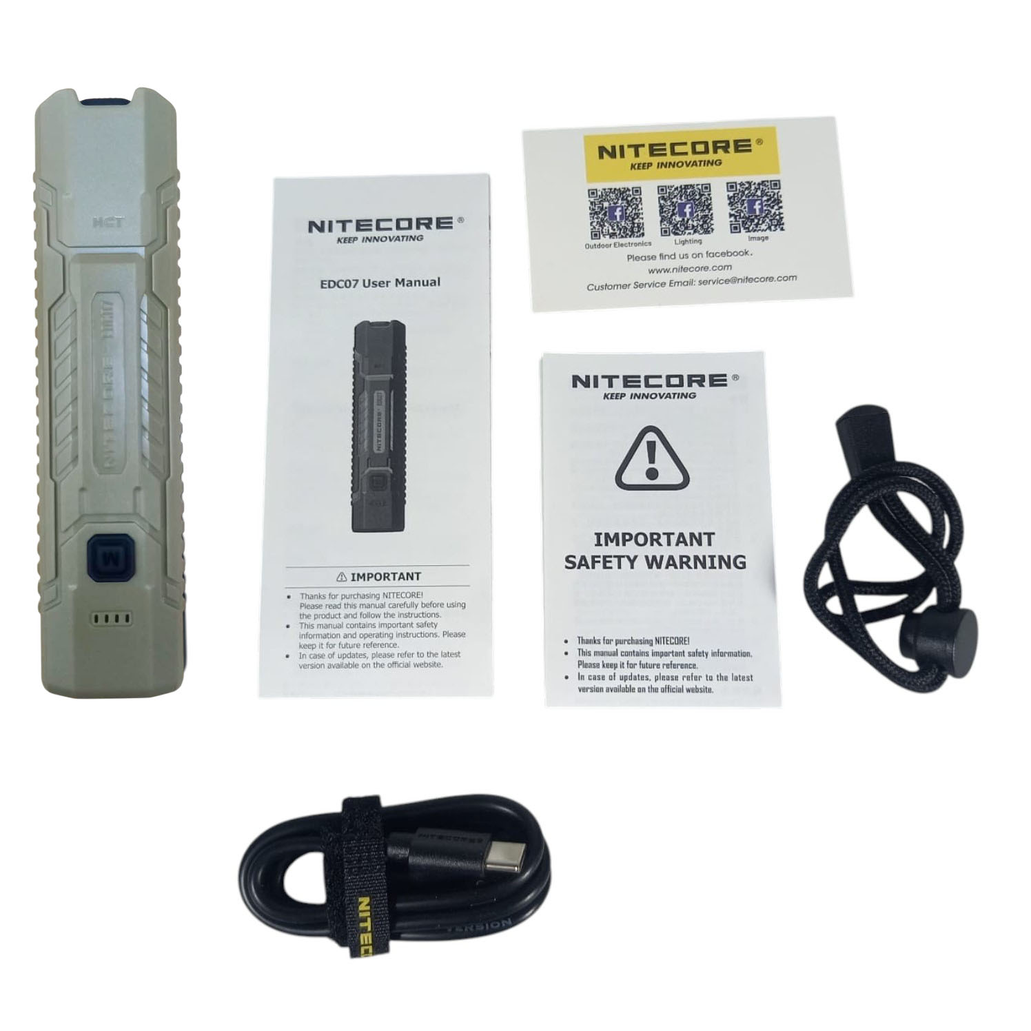 NITECORE Senter LED Flashlight 3 Color Rechargeable IP67 1500 Lumens - EDC07 Gambar produk NITECORE Senter LED Flashlight 3 Color Rechargeable IP67 1500 Lumens - EDC07 - 8