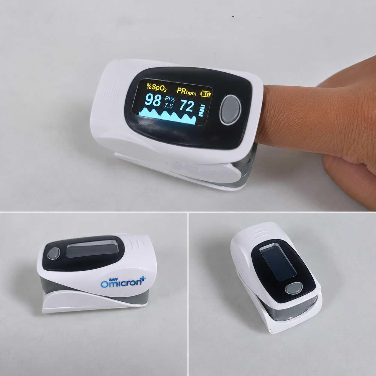 TaffOmicron Fingertip Pulse Oximeter Ukur Saturasi Oksigen Darah OLED - C101A3 Gambar produk TaffOmicron Fingertip Pulse Oximeter Ukur Saturasi Oksigen Darah OLED - C101A3 - 1