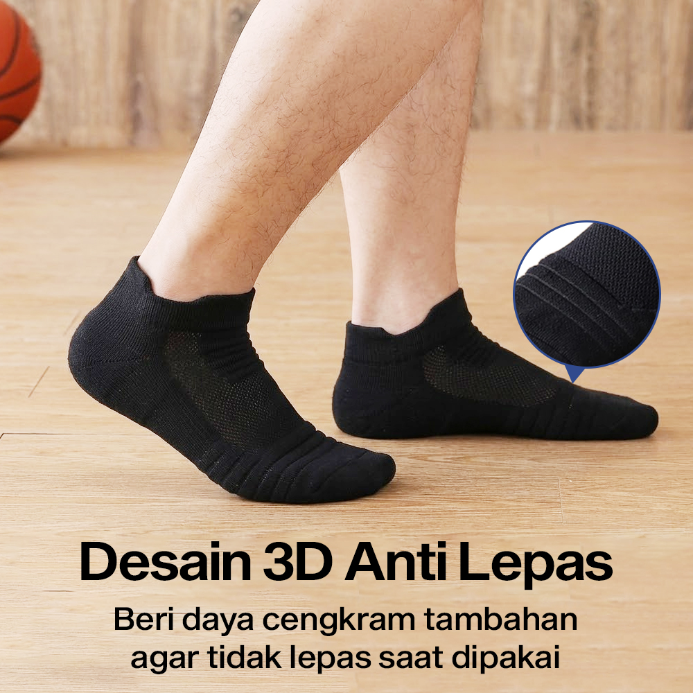 ATLKO Kaos Kaki Pendek Olahraga Towel Sock Unisex 37-46 3 Pasang - S072 Gambar produk ATLKO Kaos Kaki Pendek Olahraga Towel Sock Unisex 37-46 3 Pasang - S072 - 2