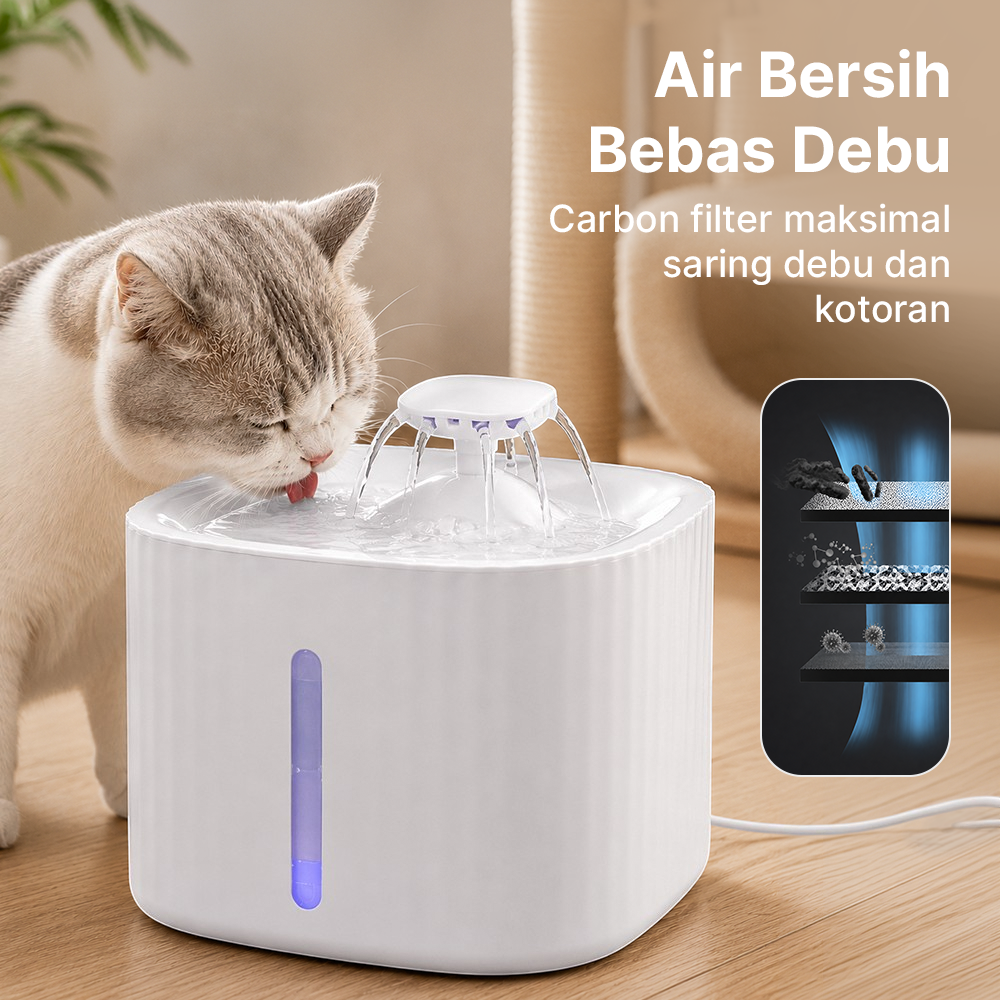 Junzipet Water Dispenser Tempat Minum Anjing Kucing 3L - EZ-1002 Gambar produk Junzipet Water Dispenser Tempat Minum Anjing Kucing 3L - EZ-1002 - 1