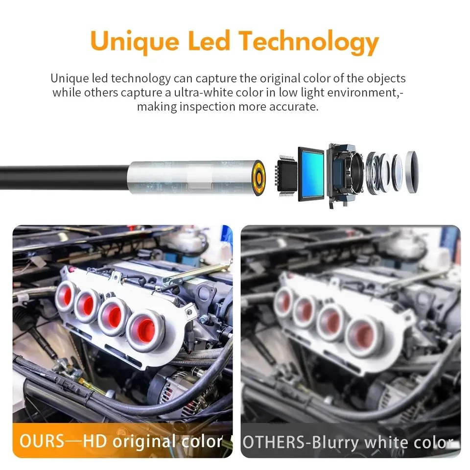 Anduroi Kamera Endoskop Industrial Borescope 3in1 1200P 2MP IP68 5M - AN100 Gambar produk Anduroi Kamera Endoskop Industrial Borescope 3in1 1200P 2MP IP68 5M - AN100 - 1