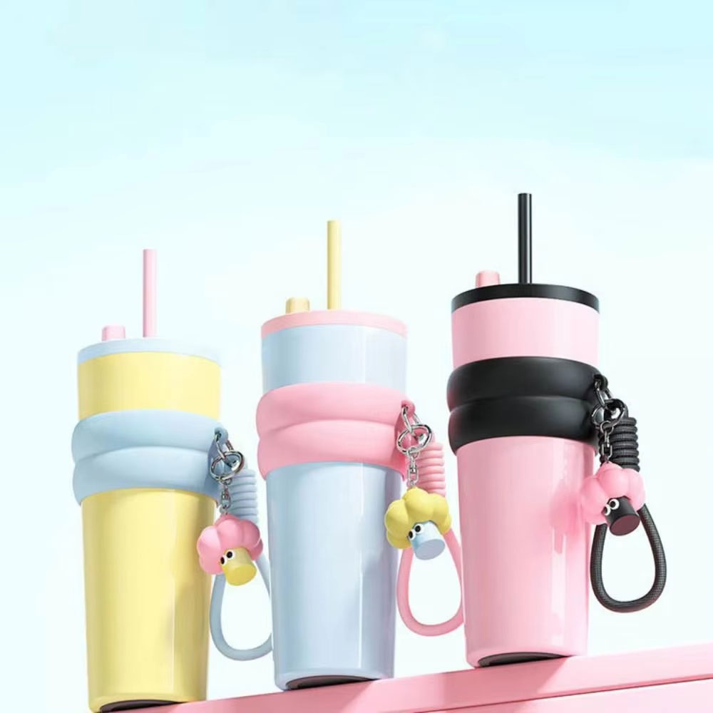 One Two Cups Botol Minum Tumbler Air Panas Dingin with Straw 710ml - YS-9000 Gambar produk One Two Cups Botol Minum Tumbler Air Panas Dingin with Straw 710ml - YS-9000 - 1