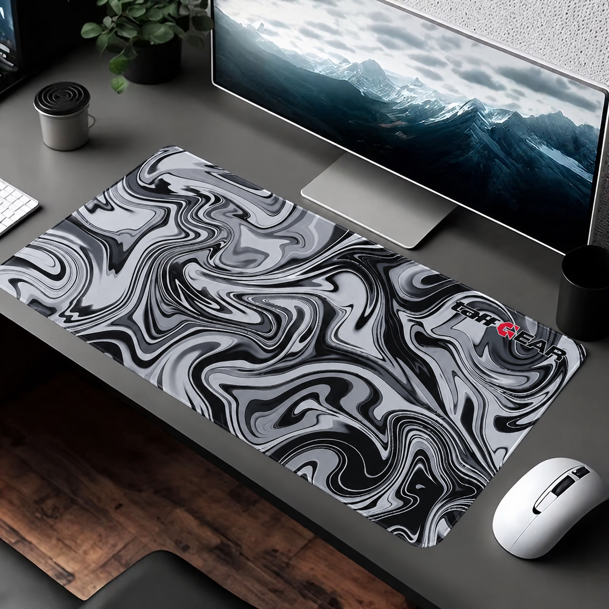 TaffGEAR Mouse Pad Gaming Fluid Marble Pattern Desk Mat 300x600x3mm - YL-750 Gambar produk TaffGEAR Mouse Pad Gaming Fluid Marble Pattern Desk Mat 300x600x3mm - YL-750 - 2