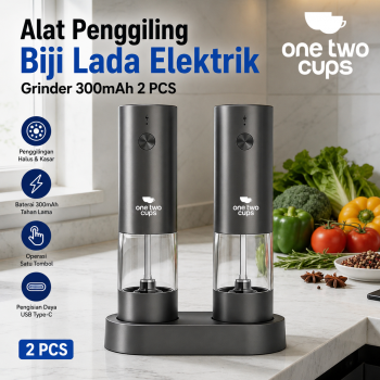 One Two Cups Alat Penggiling Biji Lada Elektrik Grinder 300mAh 2 PCS - EG-A-BS