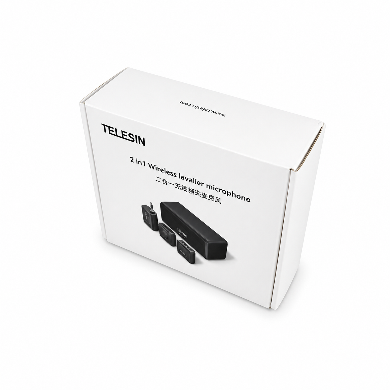 Gambar produk TELESIN Mikrofon Wireless Lavalier 2in1 Bluetooth Magnetic Clip Type C - P5-MCP-14 - Kemasan