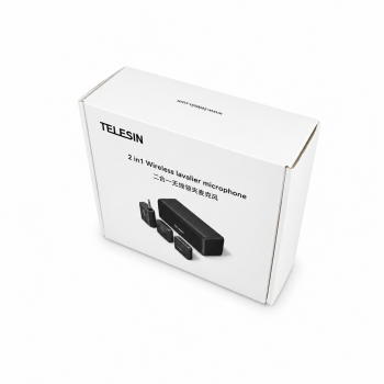 Gambar produk TELESIN Mikrofon Wireless Lavalier 2in1 Bluetooth Magnetic Clip Type C - P5-MCP-14 - Kemasan
