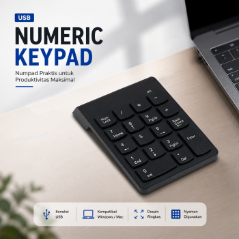 Gambar produk Etmakit Numeric Keypad Numpad Wired USB - K24