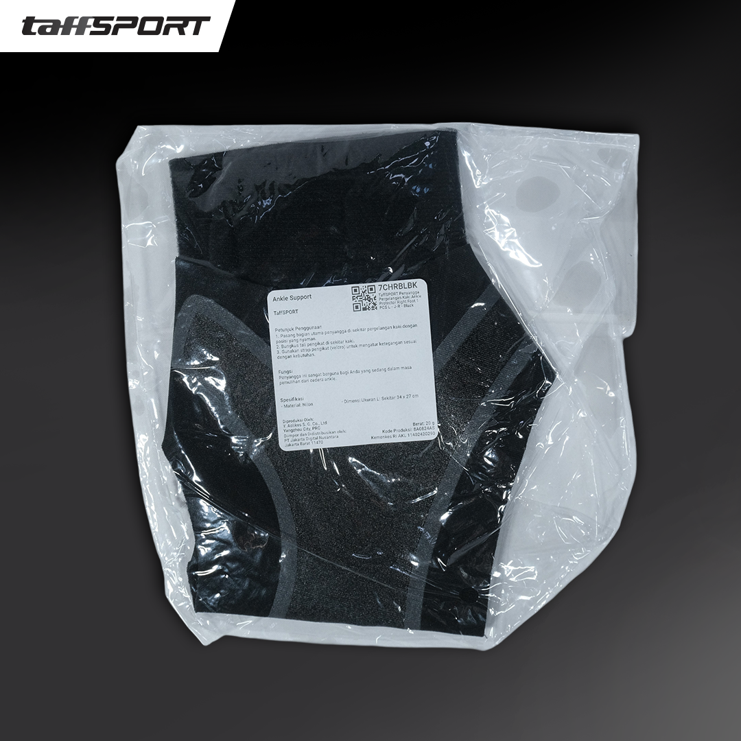 TaffSPORT Penyangga Pergelangan Kaki Ankle Protector Right Foot 1 PCS L - J-R Gambar produk TaffSPORT Penyangga Pergelangan Kaki Ankle Protector Right Foot 1 PCS L - J-R - Kemasan