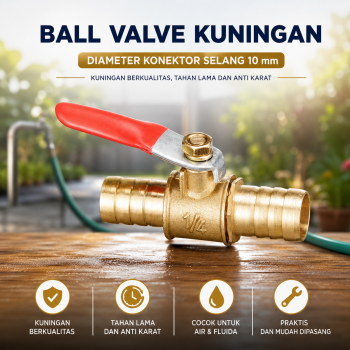 MAXLA Ball Valve Kuningan Stop Kran Air Double Pagoda Brass Iron - DN40