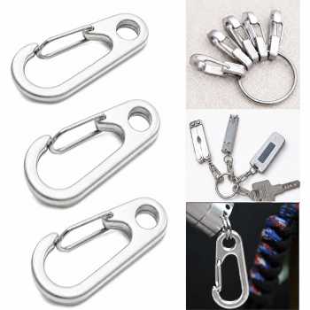 Gambar produk TaffSPORT Karabiner Mini D-type Hanging Keychain EDC Outdoor Metal - AT36 - 3