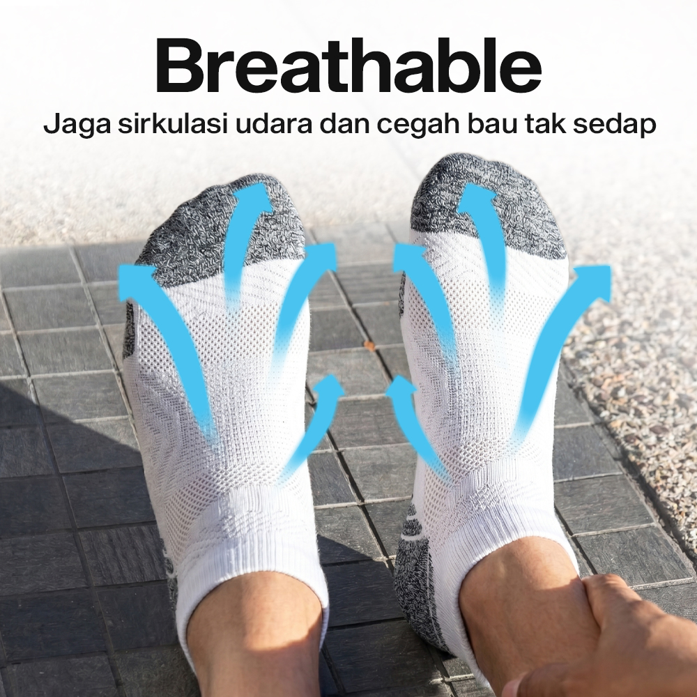 UG Kaos Kaki Ankle Olahraga Breathable Sock Unisex 33-37 3 Pasang - UP6-014 Gambar produk UG Kaos Kaki Ankle Olahraga Breathable Sock Unisex 33-37 3 Pasang - UP6-014 - 1
