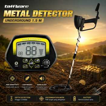 Taffware Pendeteksi Logam Metal Gold Silver Detector Finder 9V - MD4060