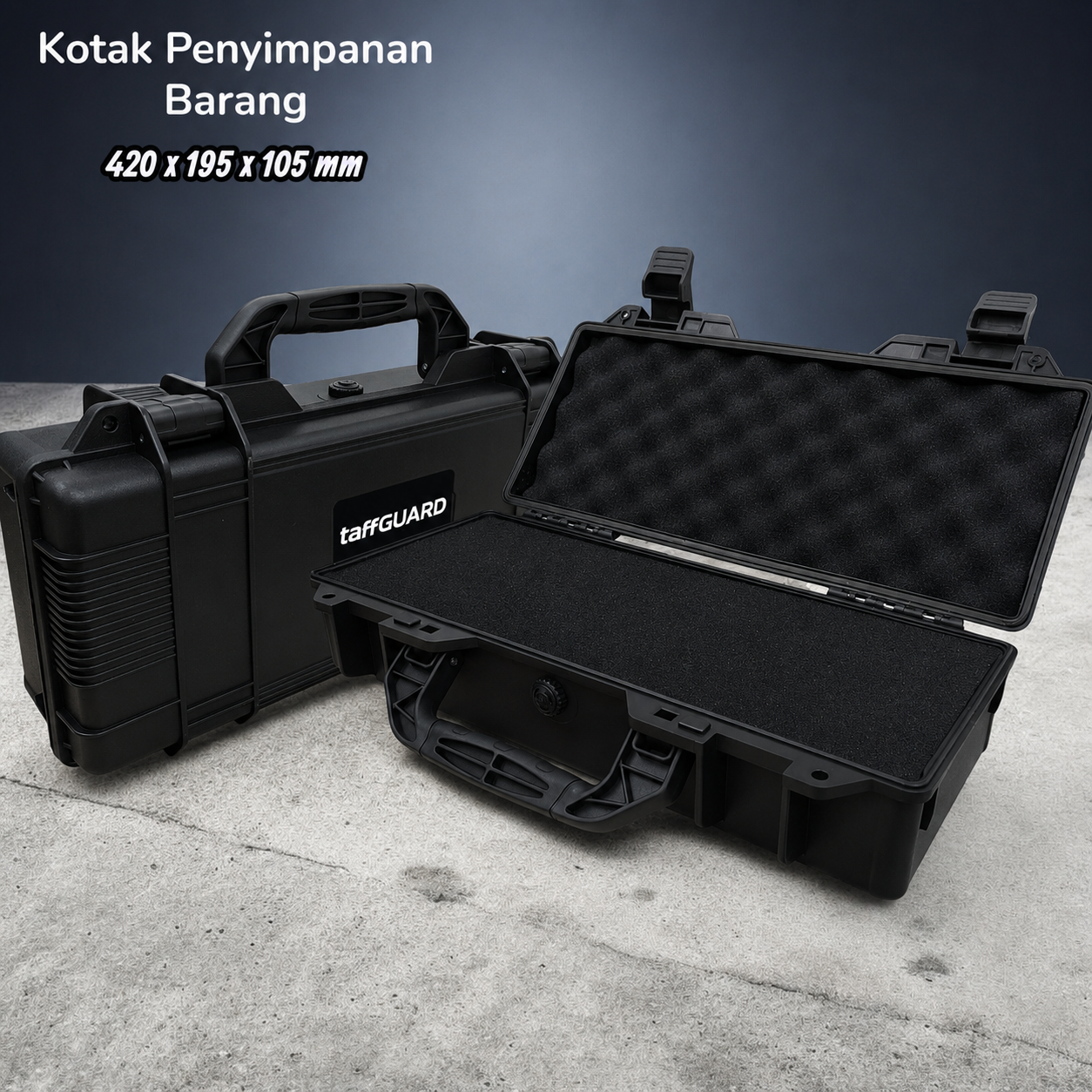 TaffGUARD Kotak Penyimpanan Barang Storage Hard Case Waterproof 420x195x105mm - HL-87 Gambar produk TaffGUARD Kotak Penyimpanan Barang Storage Hard Case Waterproof 420x195x105mm - HL-87 - Utama