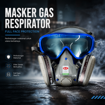 SJL Masker Gas Respirator Full Face with Activated Carbon Filter - YF2