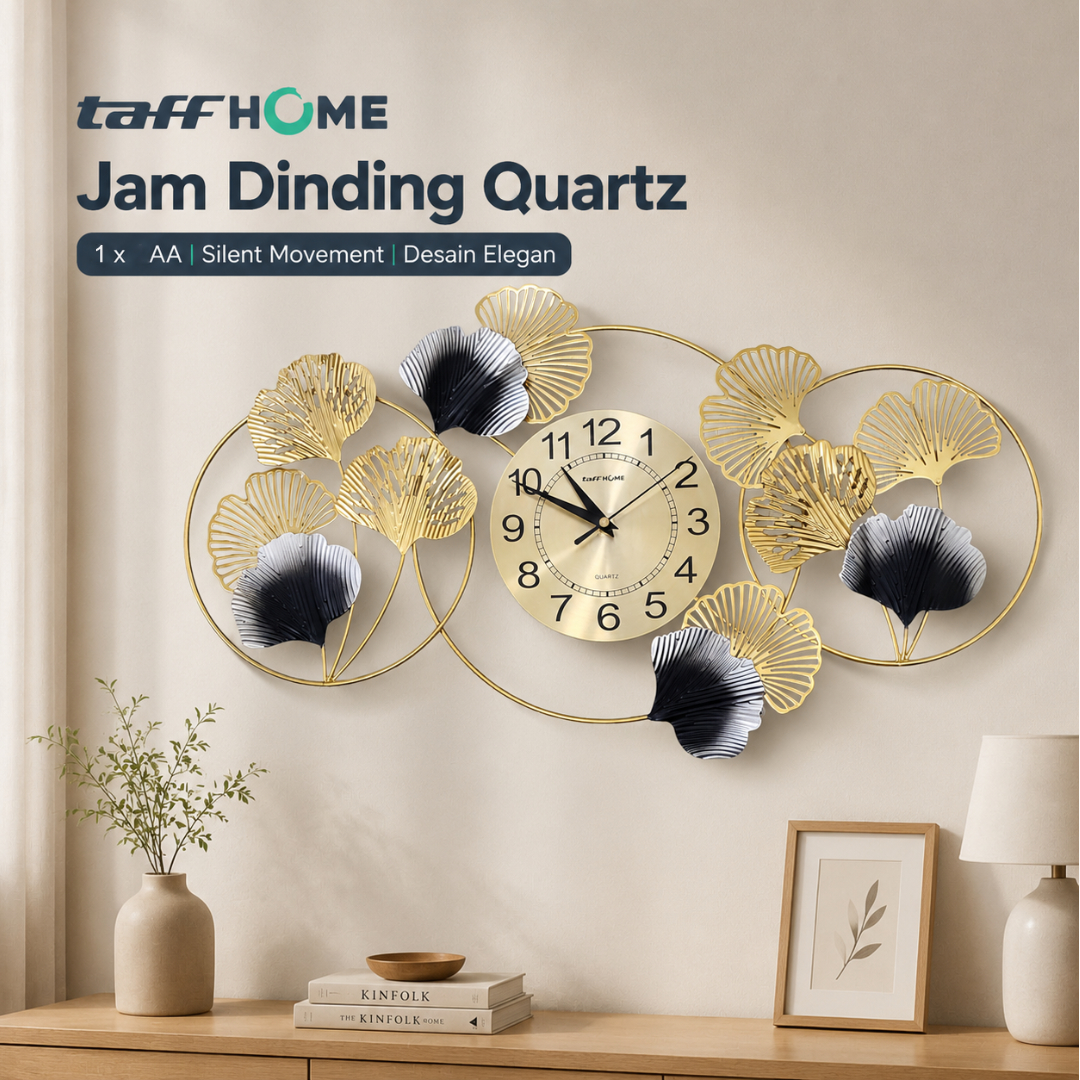 TaffHOME Jam Dinding Quartz Iron Luxury European Style Clock 60cm - 24107 Gambar produk TaffHOME Jam Dinding Quartz Iron Luxury European Style Clock 60cm - 24107 - Utama