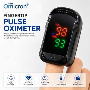 TaffOmicron Fingertip Pulse Oximeter Ukur Saturasi Oksigen Darah LED - PO-A1AO
