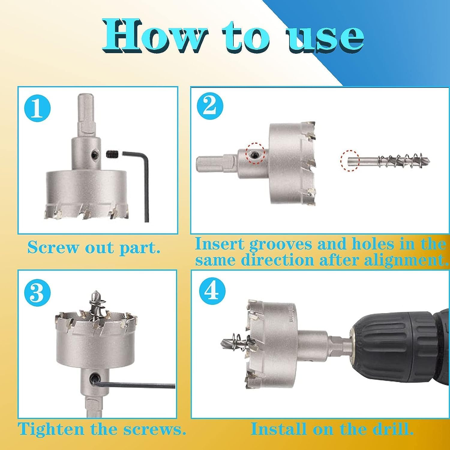 CNCCANEN Mata Bor Pelubang HSS Hole Saw Bit Set 12 PCS - GJ0105 Gambar produk CNCCANEN Mata Bor Pelubang HSS Hole Saw Bit Set 12 PCS - GJ0105 - 2