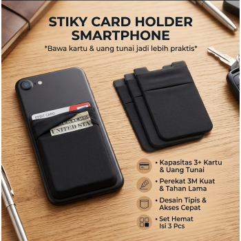 Gambar produk Hoblaze Sticky Card Holder Smartphone Dompet Tempel Mini 95mm - H-89