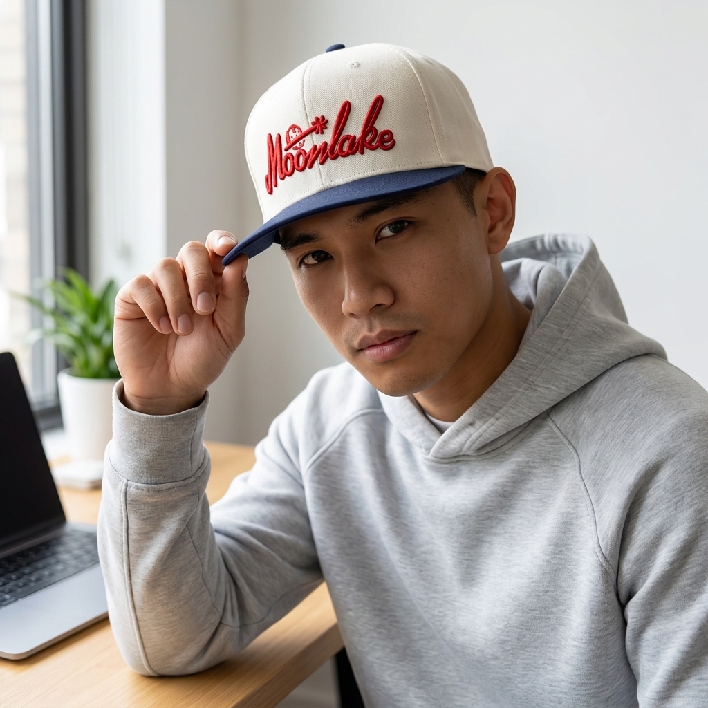 MUJE Topi Snapback Hat 6 Panel Bordir Moonlake - H207 Gambar produk MUJE Topi Snapback Hat 6 Panel Bordir Moonlake - H207 - 8