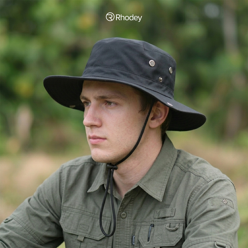Rhodey Topi Rimba Outdoor Anti UV Boonie Hat Nylon with Neck Flap - PF005 Gambar produk Rhodey Topi Rimba Outdoor Anti UV Boonie Hat Nylon with Neck Flap - PF005 - 5