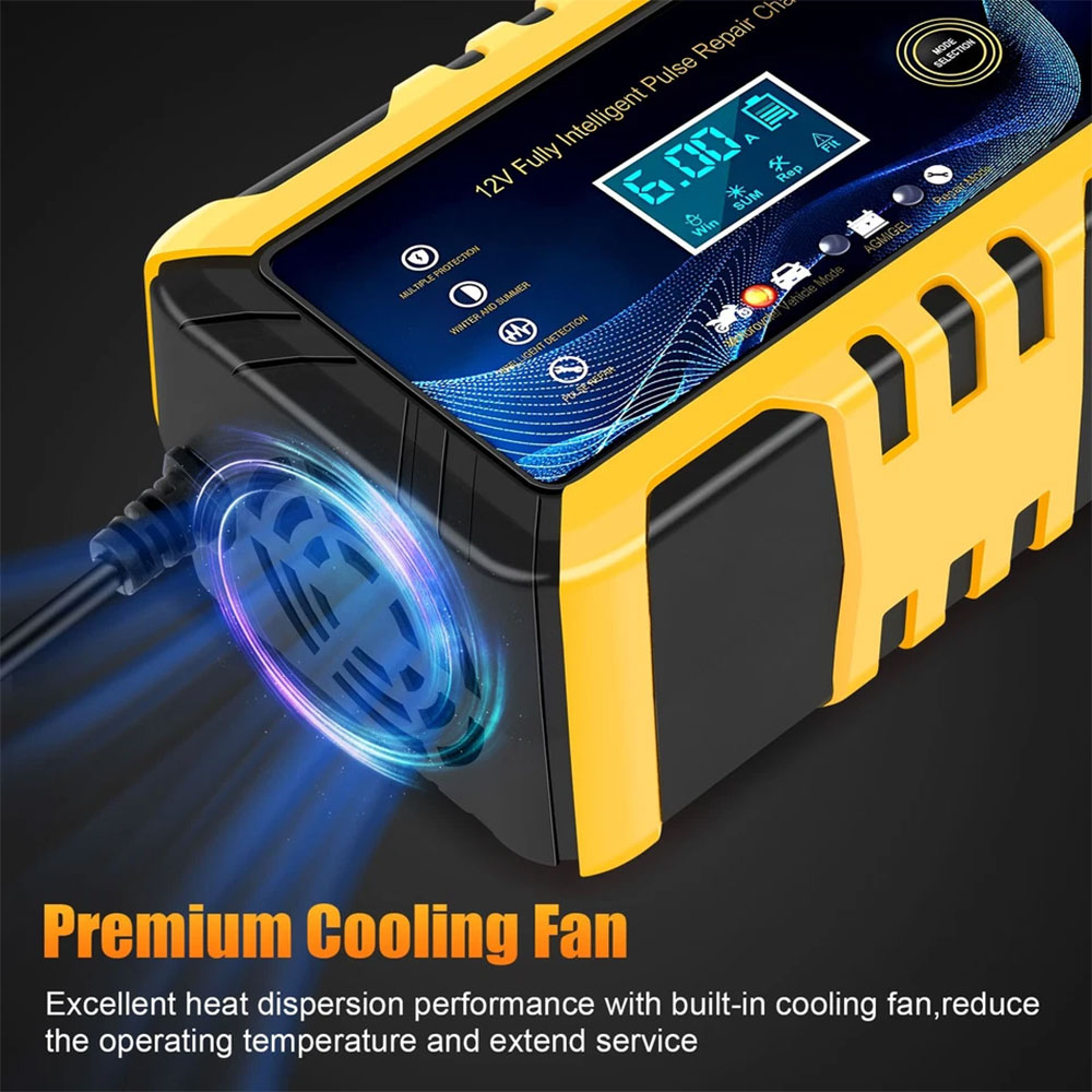 MINUS Charger Aki Mobil Motor LCD Accu Battery Lead Acid 12V 6A 90W - H-10CS Gambar produk MINUS Charger Aki Mobil Motor LCD Accu Battery Lead Acid 12V 6A 90W - H-10CS - 3
