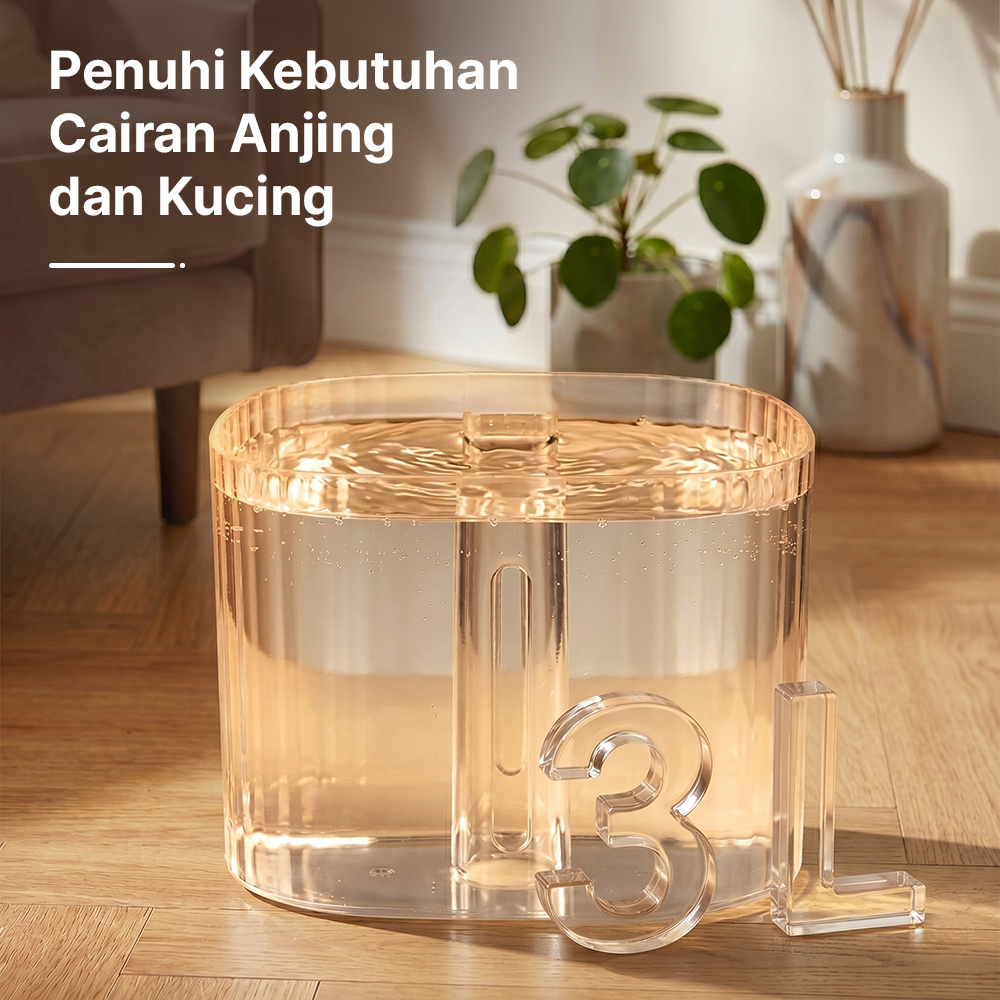 Junzipet Water Dispenser Tempat Minum Anjing Kucing 3L - EZ-1002 Gambar produk Junzipet Water Dispenser Tempat Minum Anjing Kucing 3L - EZ-1002 - 2